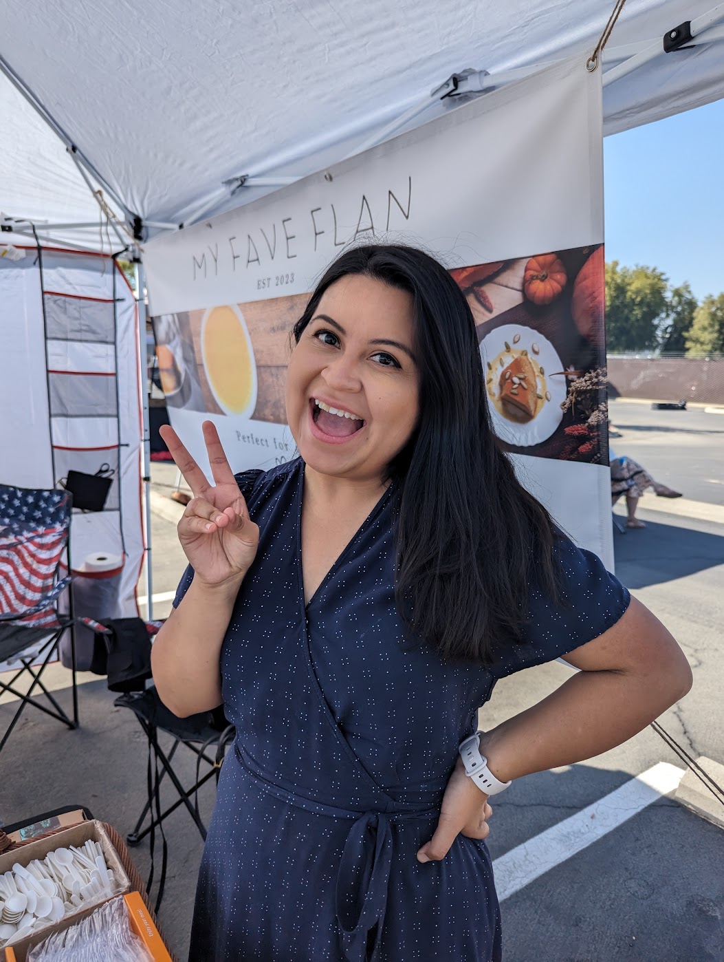Karen, the baker behind MyFaveFlan